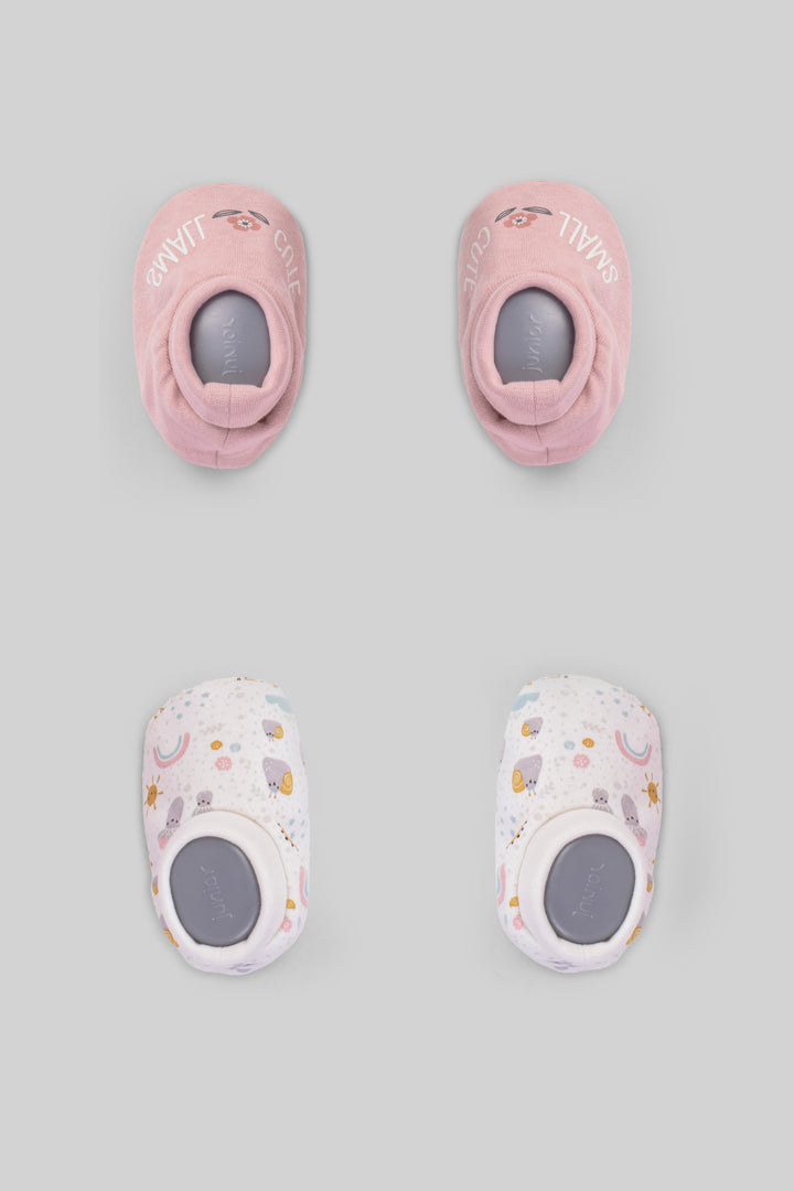 Printed Baby Slippers Pack Of 2