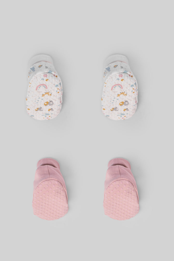 Printed Baby Slippers Pack Of 2