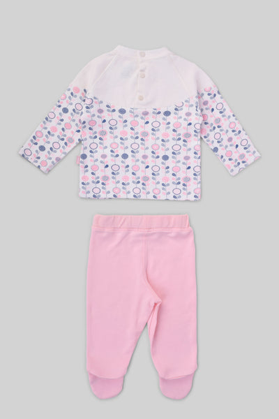 Rouned Printed Pajamas Set