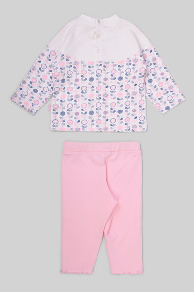 Rouned Printed Pajamas Set