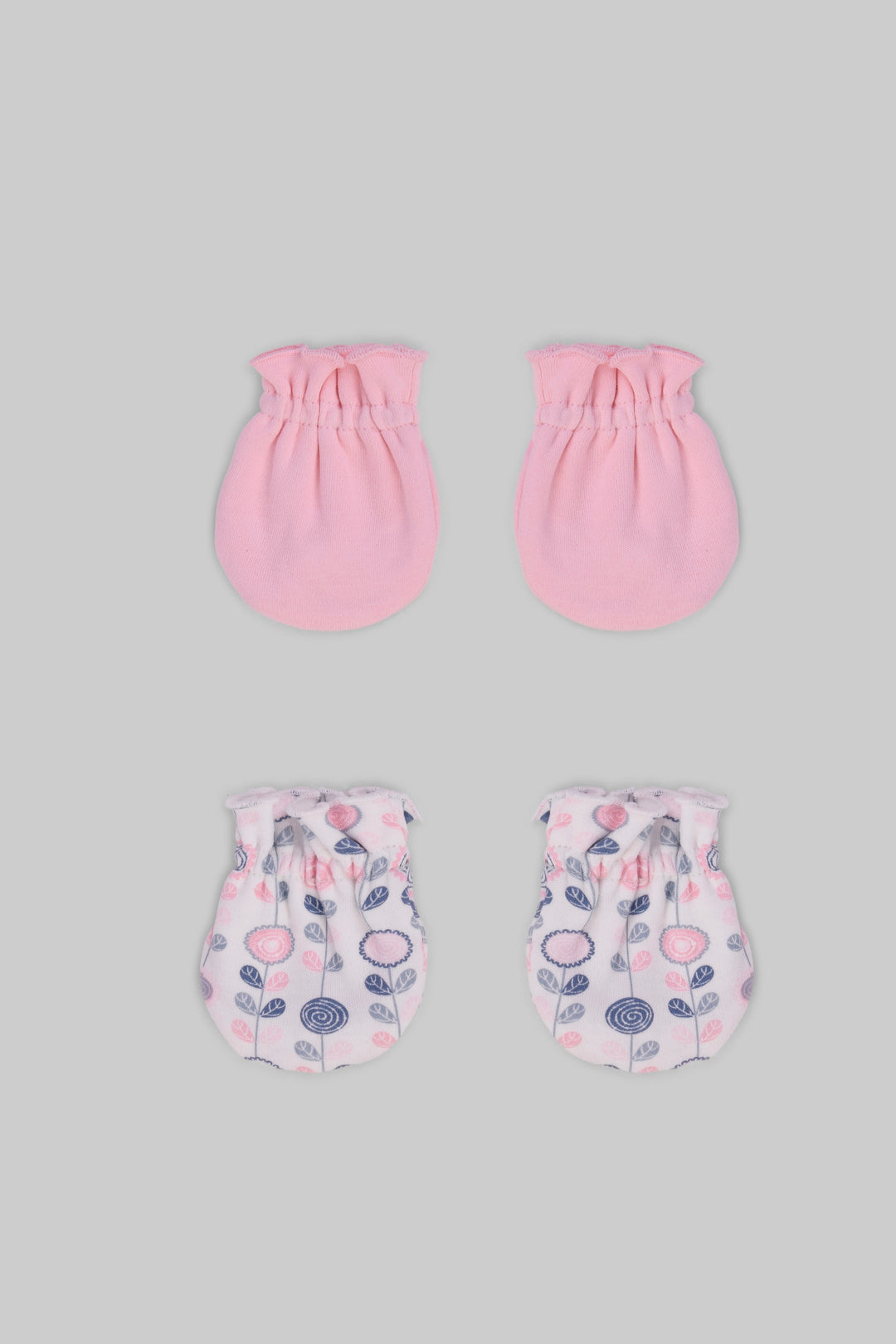 Embroidered Baby Mittens Pack Of 2