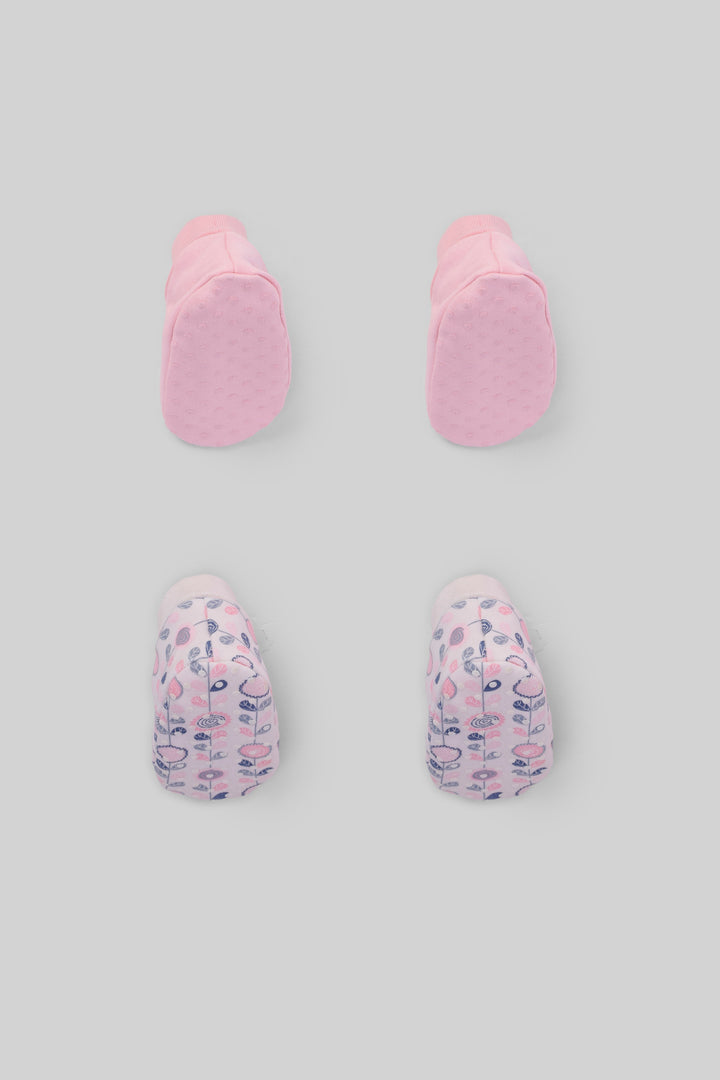 Embroidered Baby Slippers Pack Of 2