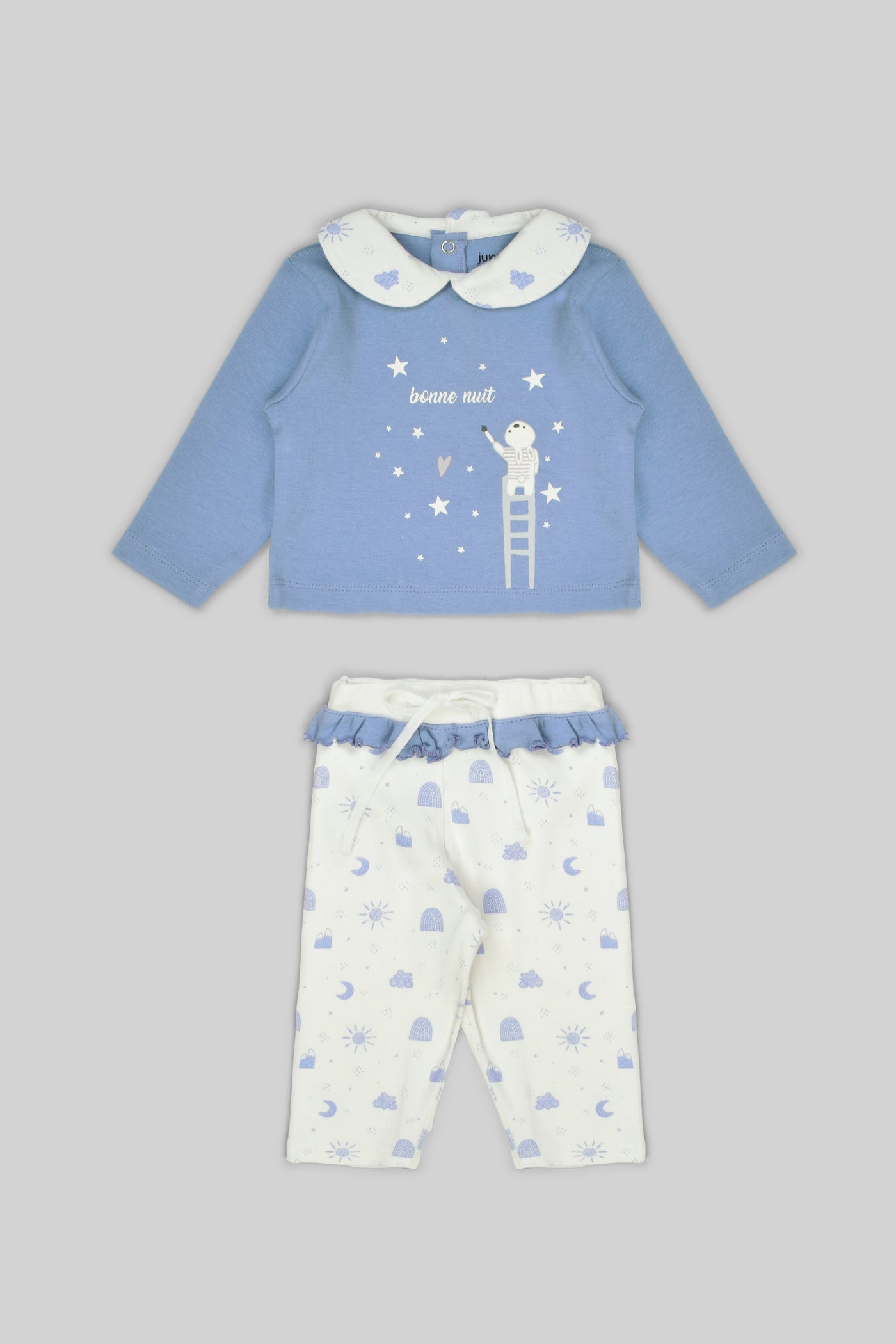 Rouned Printed Pajamas Set