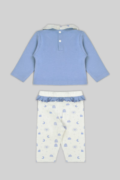 Rouned Printed Pajamas Set