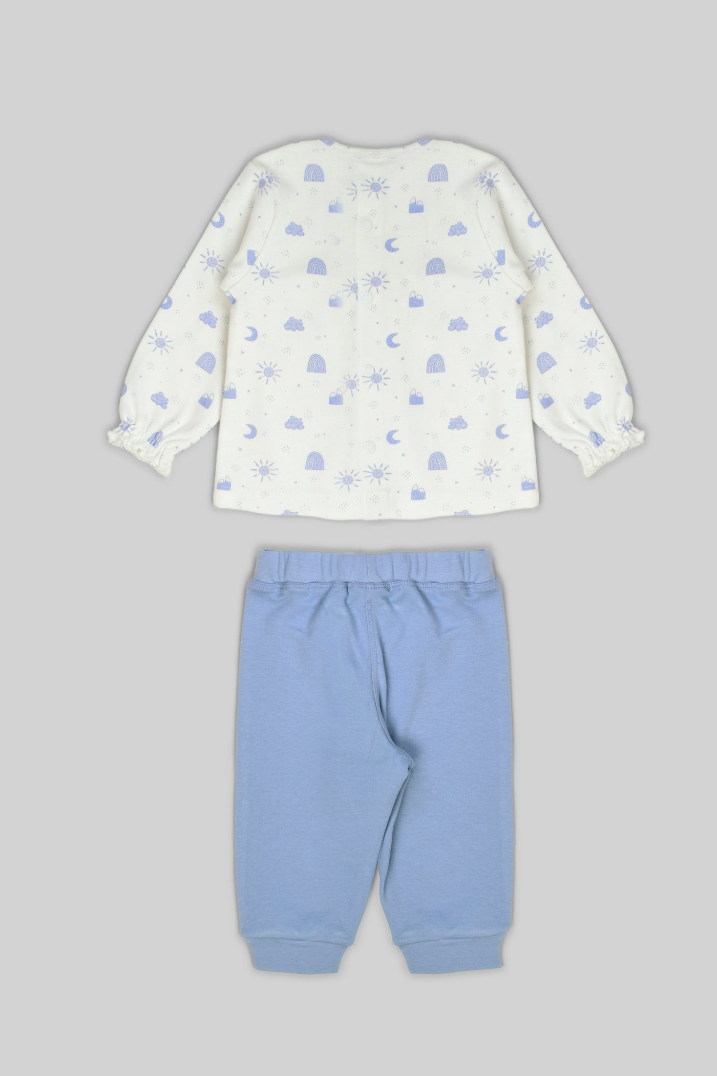 Rouned Printed Pajamas Set