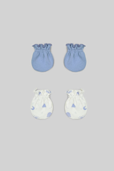 Printed Baby Mittens P/2