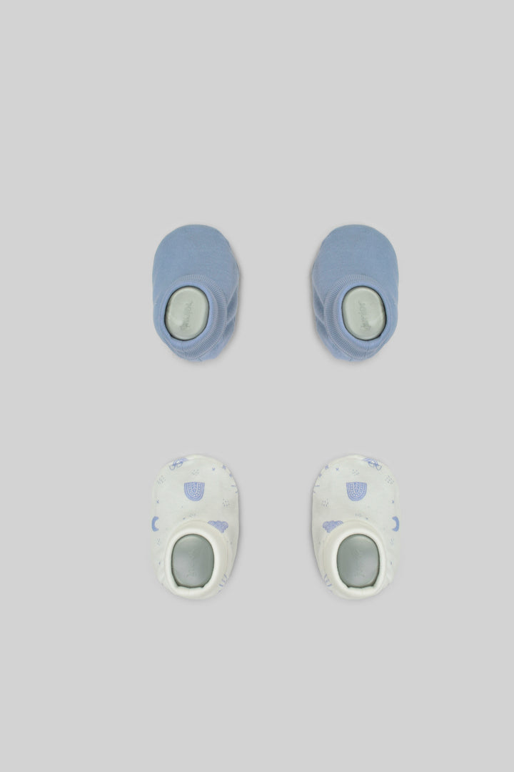 Embroidered Baby Slippers Pack Of 2