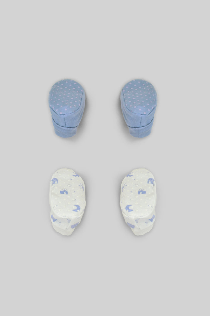 Embroidered Baby Slippers Pack Of 2