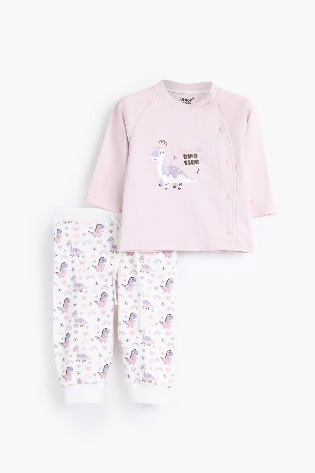 Round Printed Pajamas Set 3-2674-25