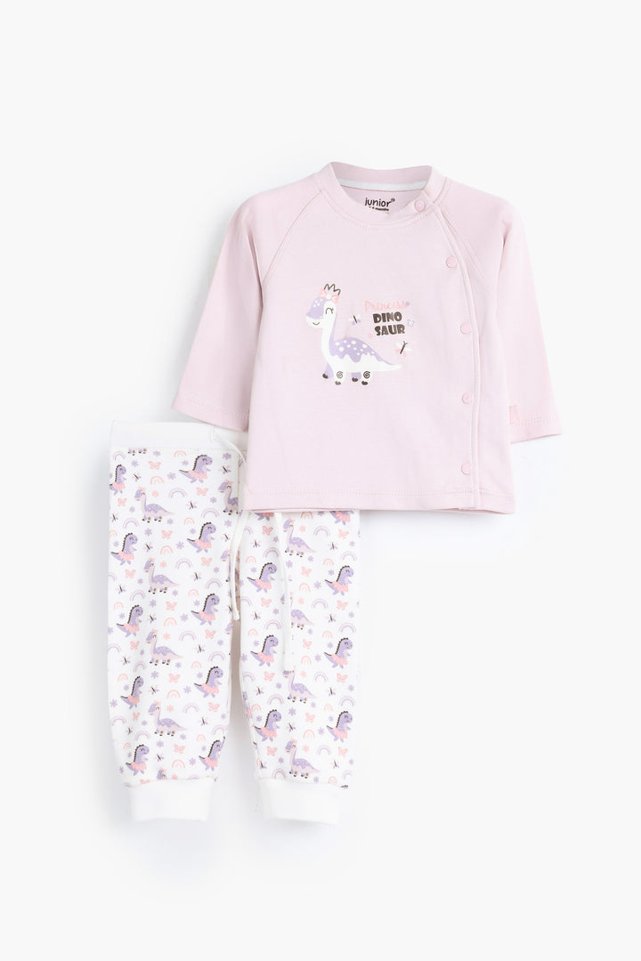 Round Printed Pajamas Set 3-2674-25