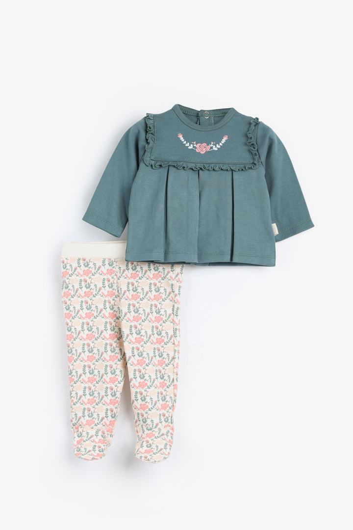 Round Printed Pajamas Set 3-2715-25