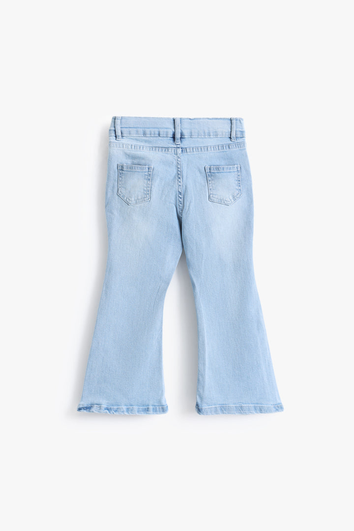 Girls Ice Wash Flare Fit Pant