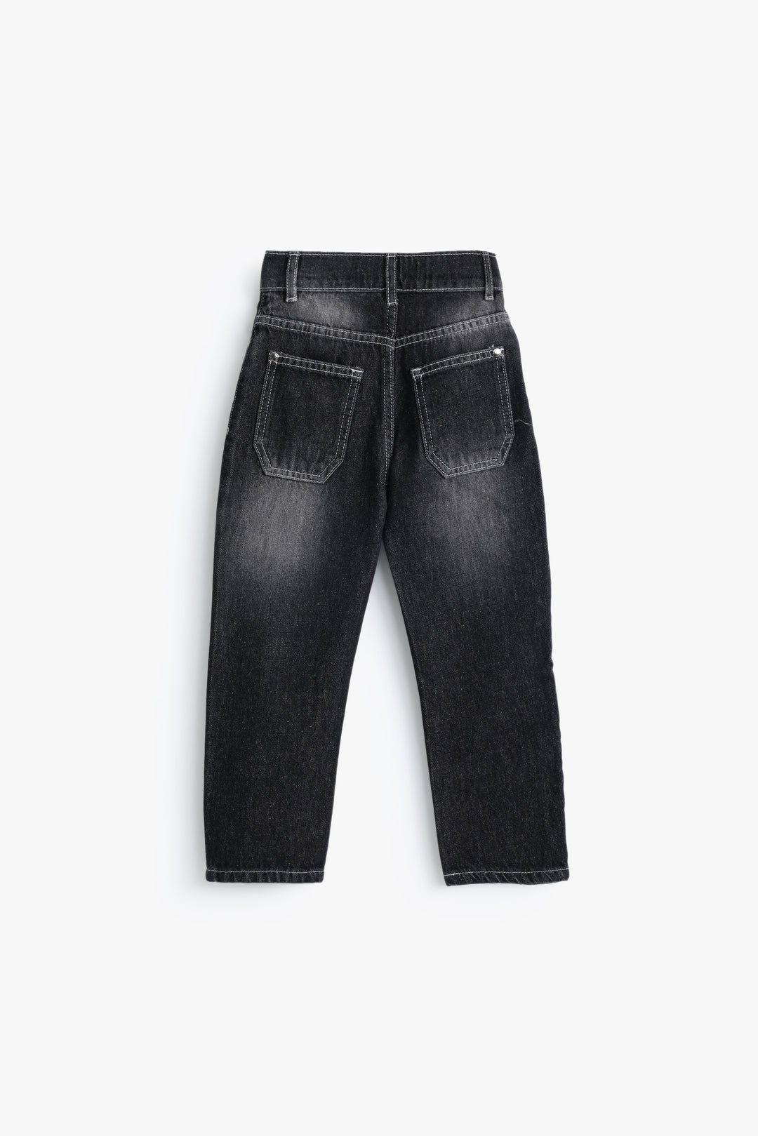 Boys Medium Grey Straight Fit Pant