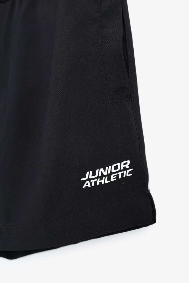 Boys Black Athletic Shorts