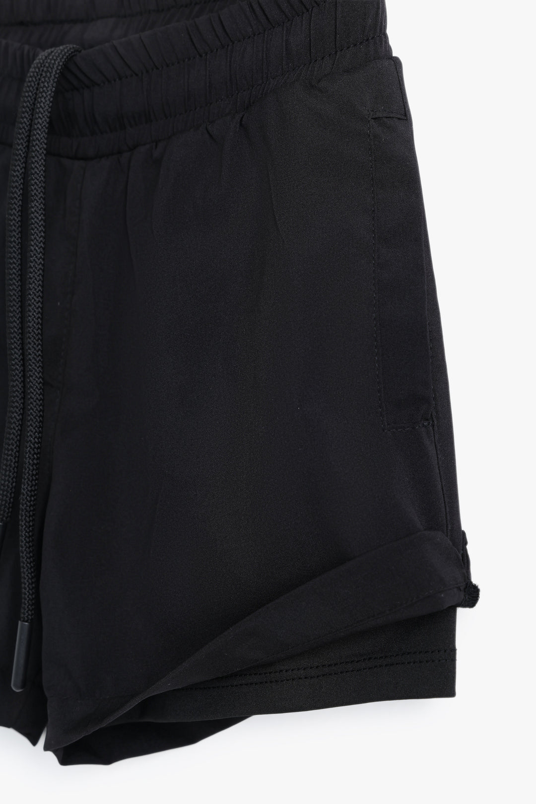 Boys Black Athletic Shorts