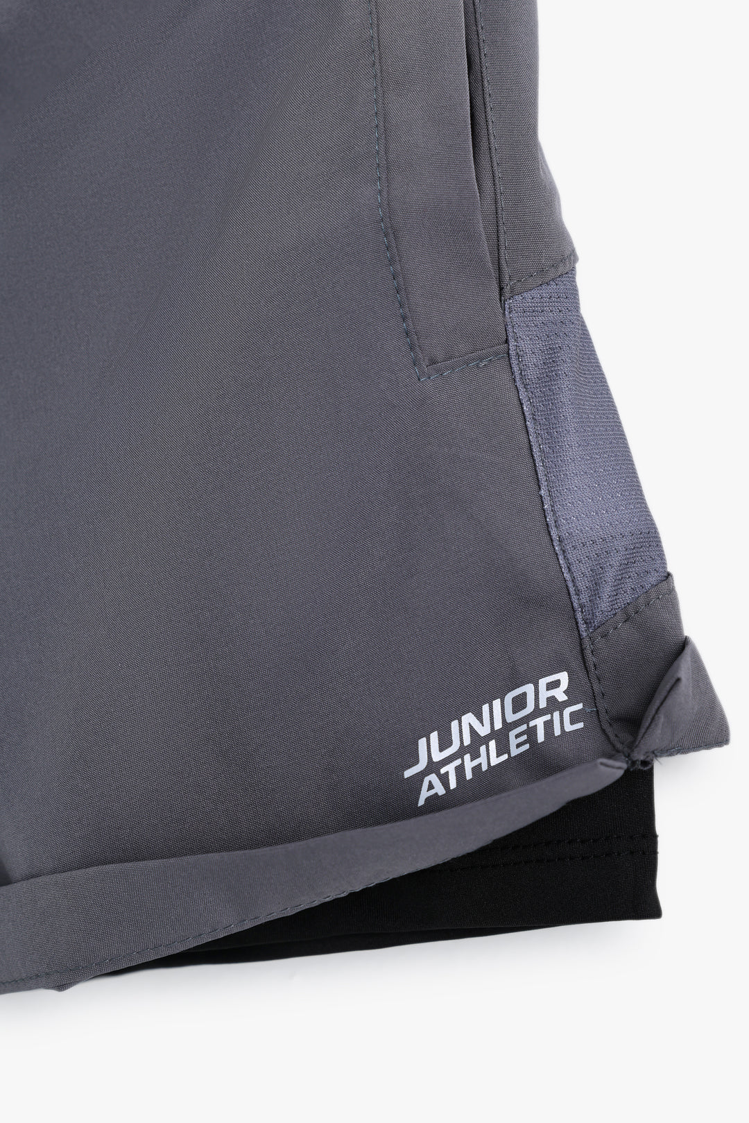 Boys Dark Grey Athletic Shorts