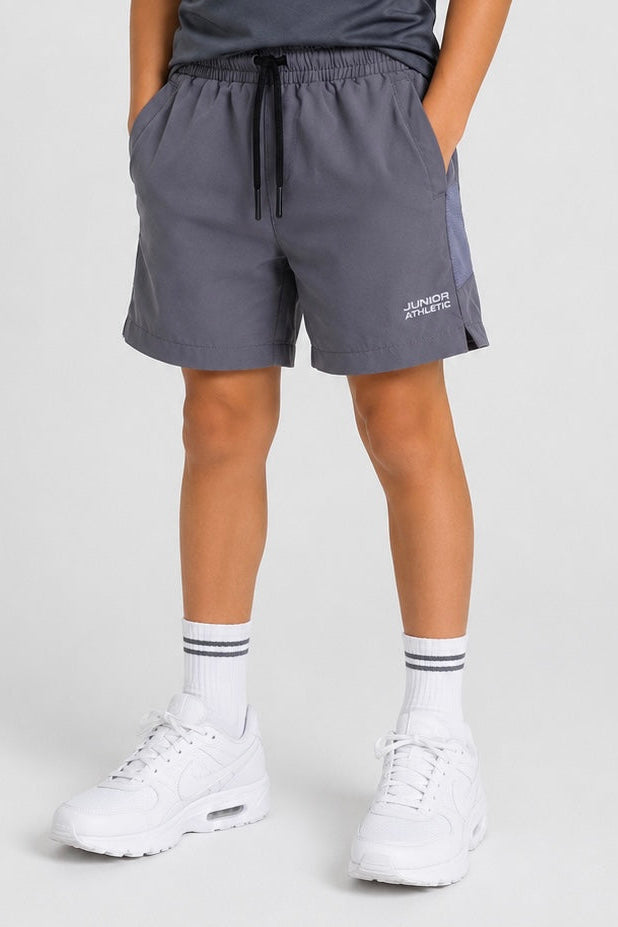 Boys Dark Grey Athletic Shorts