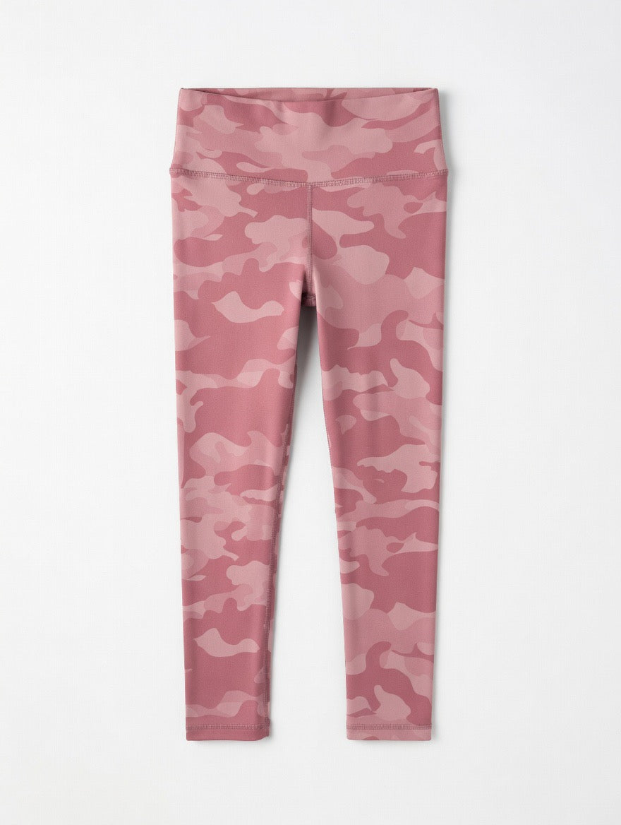 Girls Pink Army Leggins