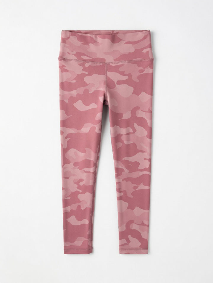 Girls Pink Army Leggins