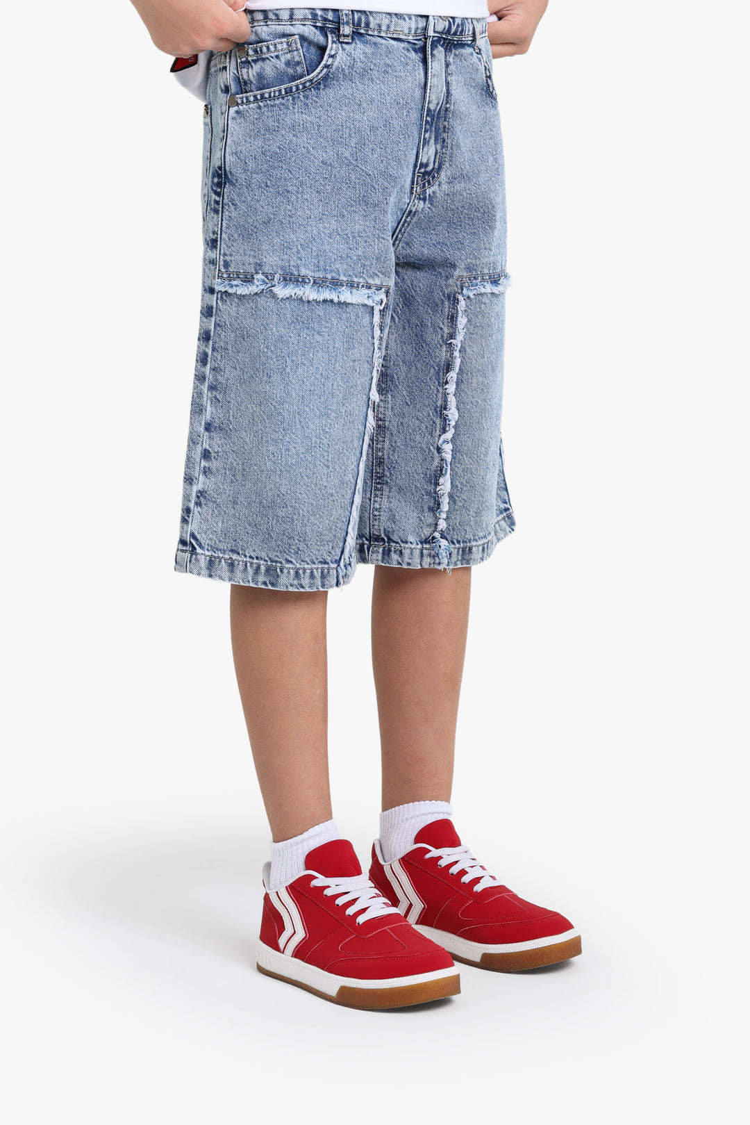 Wide Leg Denim Short