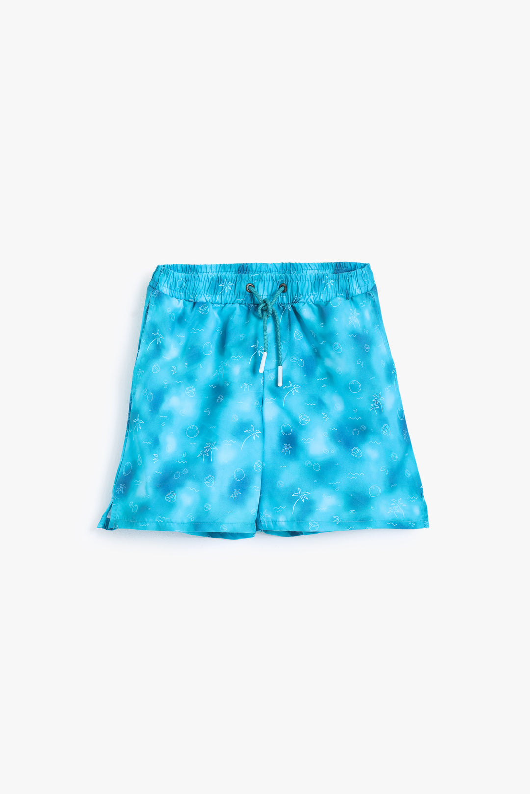 Boys Blue Wavy Shorts