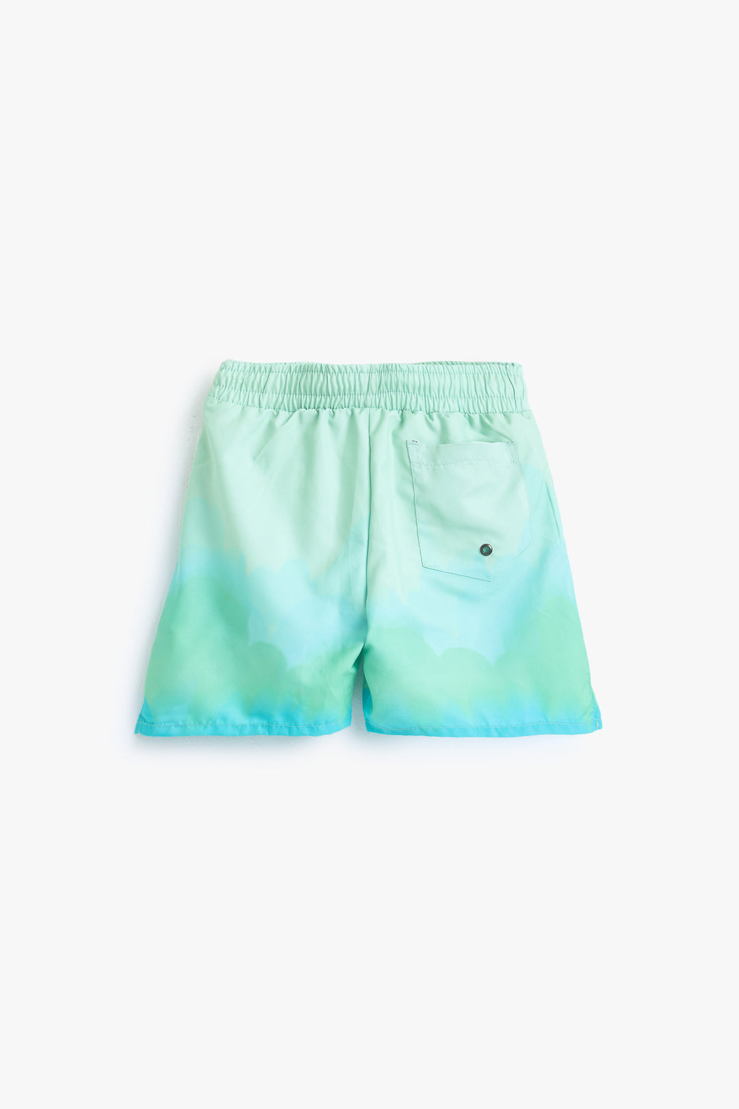 Boys Light Green Gradient Shorts