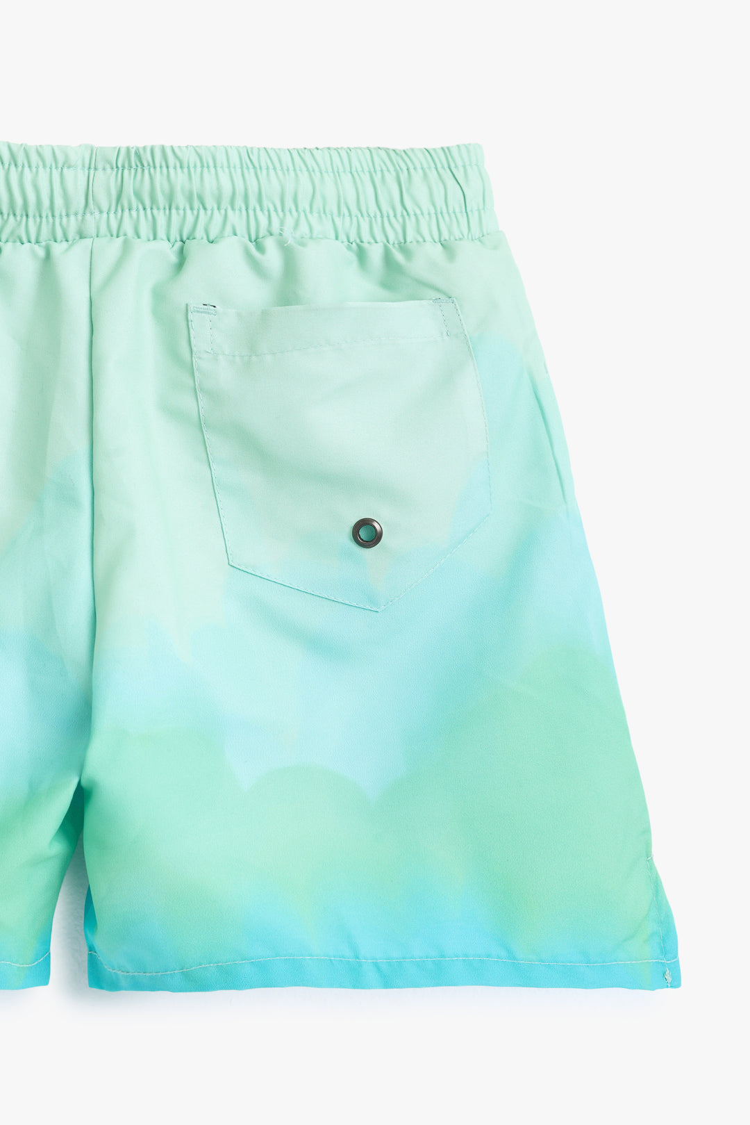 Boys Light Green Gradient Shorts