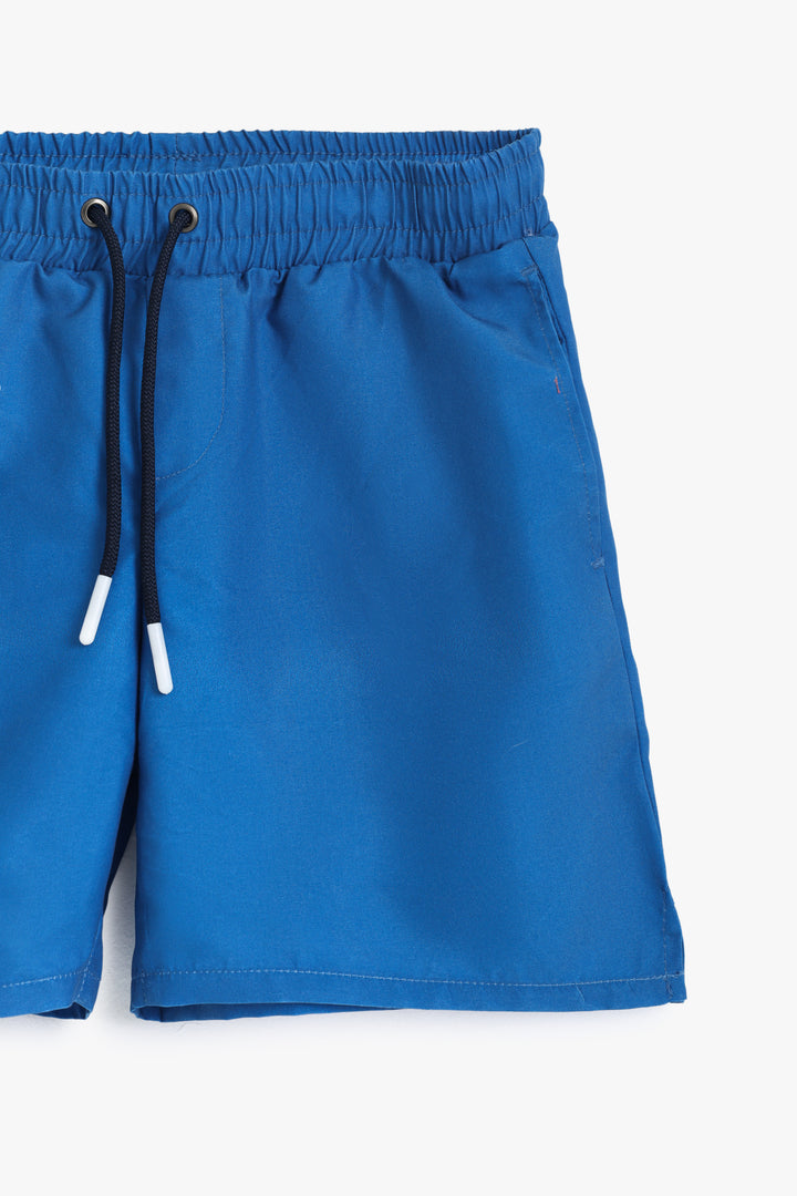 Boys Solid Blue Shorts