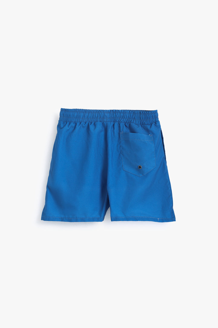 Boys Solid Blue Shorts