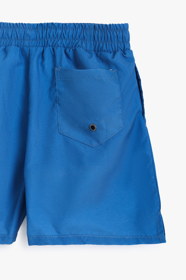 Boys Solid Blue Shorts
