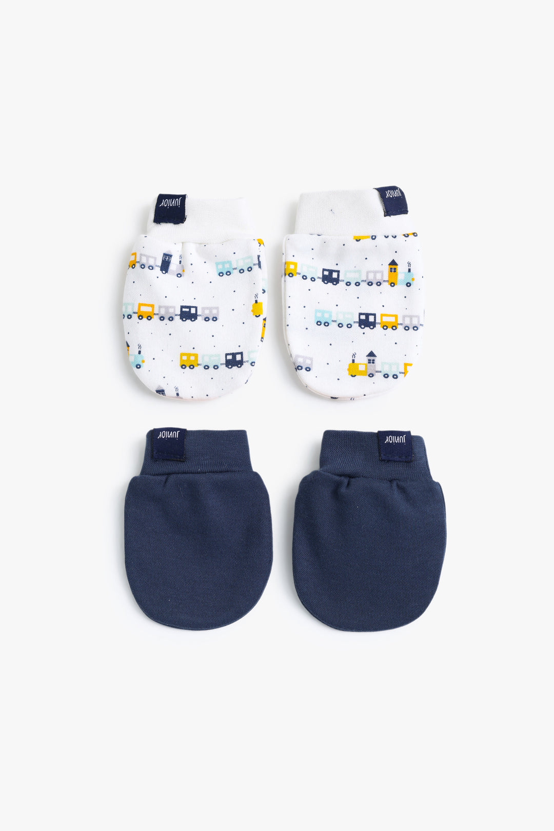 Baby Boys Train Mittens