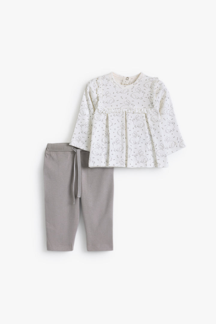 Baby Girls Hello Bunny Pyjama Set