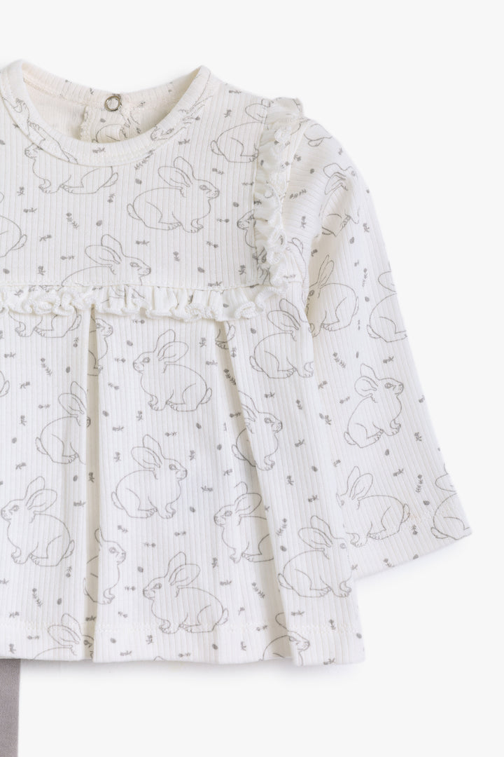 Baby Girls Hello Bunny Pyjama Set