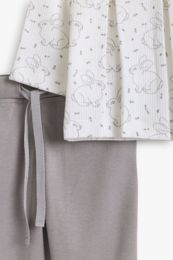 Baby Girls Hello Bunny Pyjama Set
