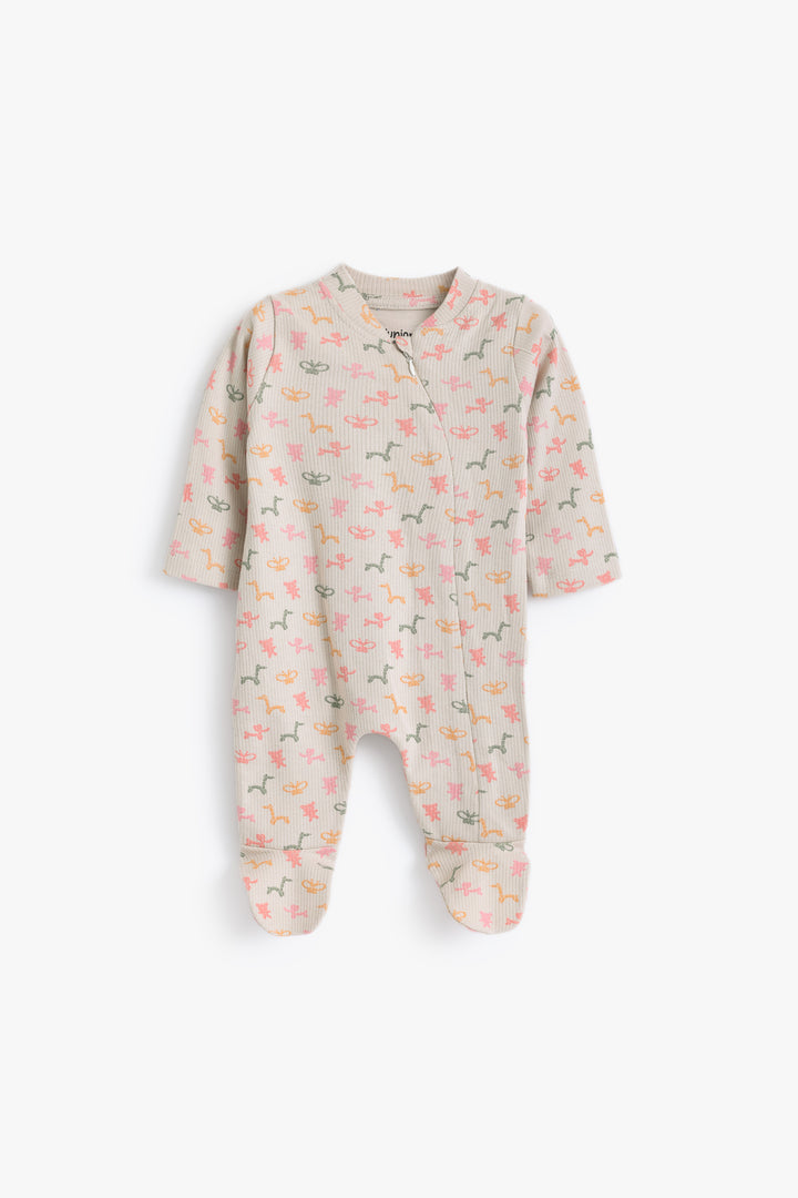 Baby Girls Animals Balloons Romper
