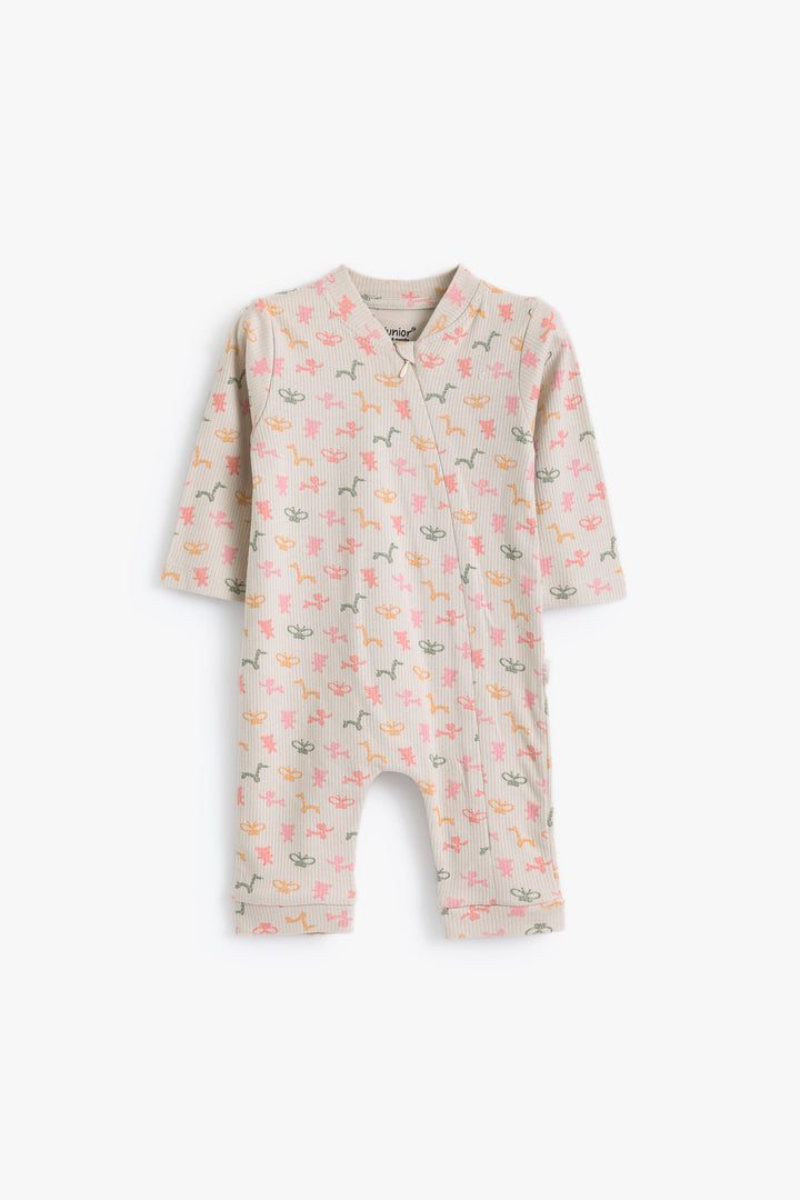 Baby Girls Animals Balloons Romper