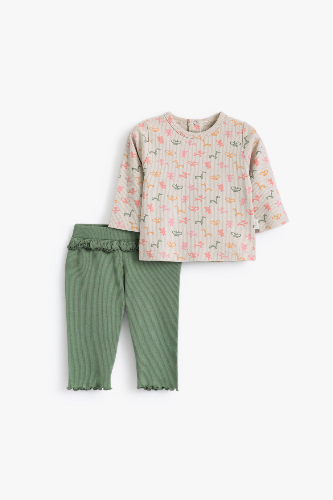 Baby Girls Animals Balloons Pyjama Set