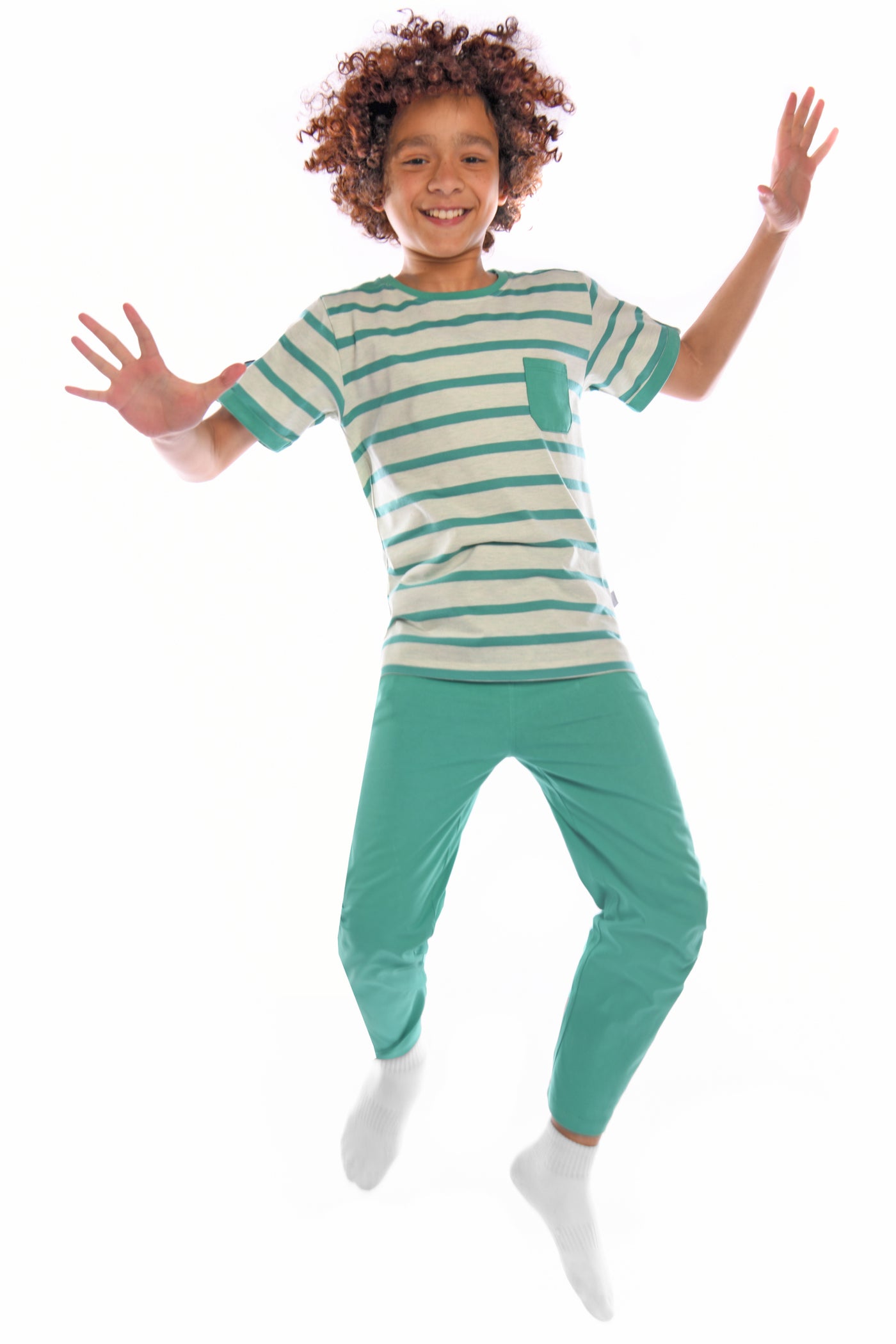 Printed Short Sleeve Pajamas Set
