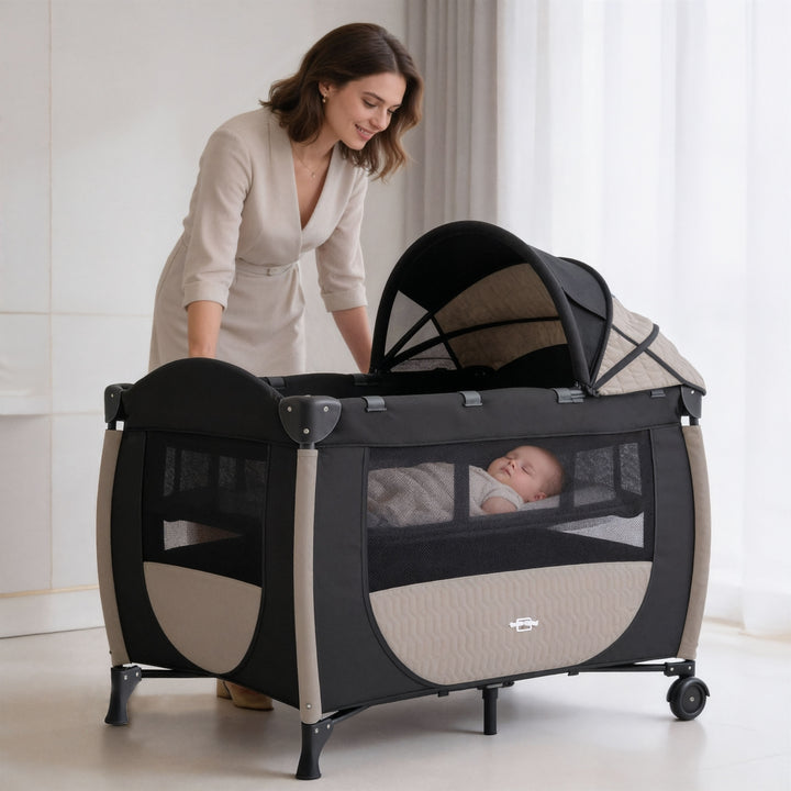 Allure Beige Baby Bed