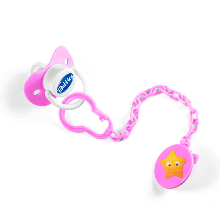 Bubbles pacifier with chain