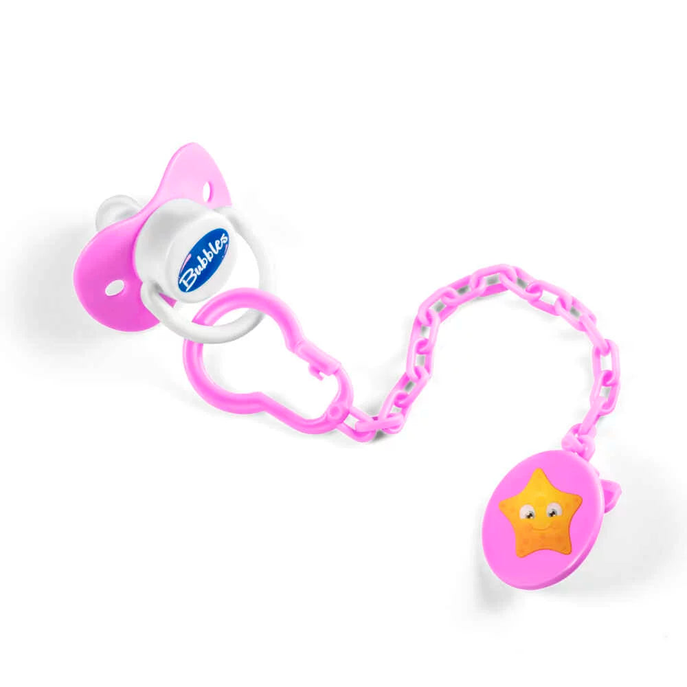 Bubbles pacifier with chain