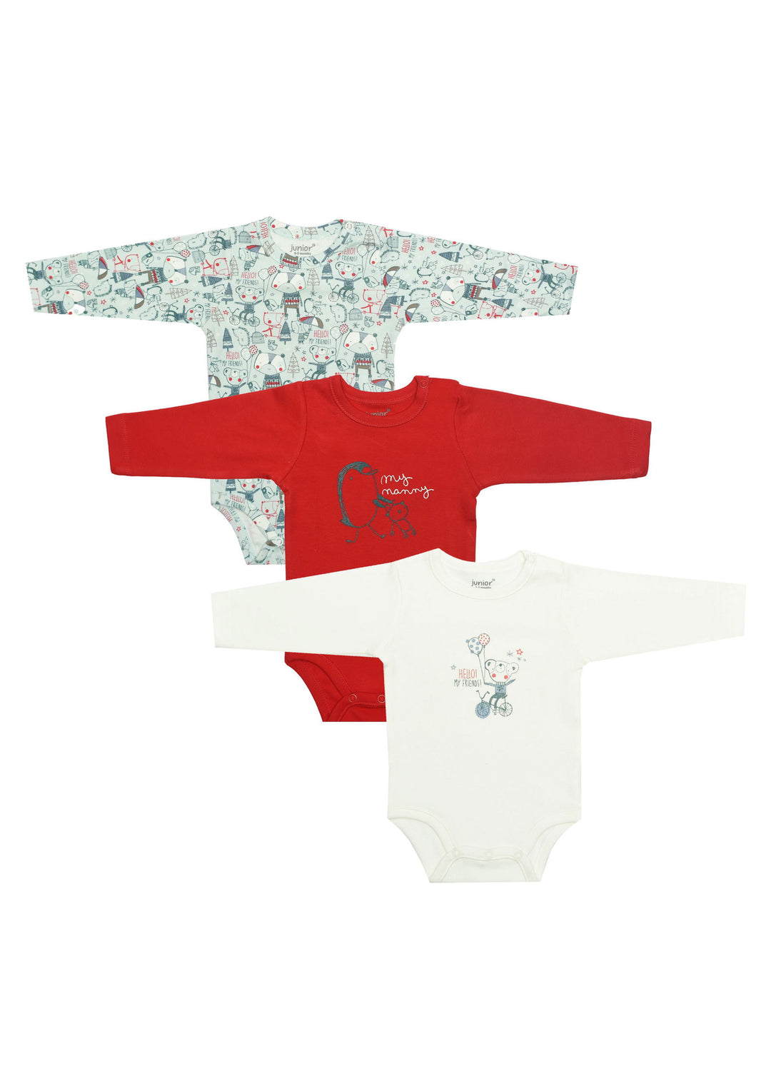 Baby Long Sleeve Bodysuit P/3 - Junior Egypt