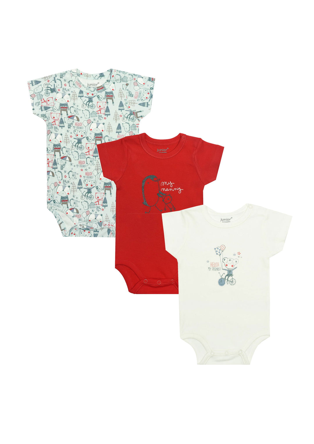 Baby Short Sleeve Bodysuit P/3 - Junior Egypt