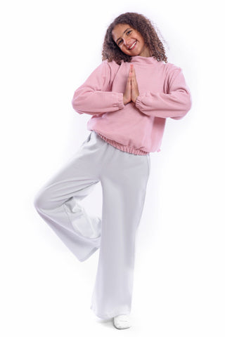 High Collar Long Sleeve Set