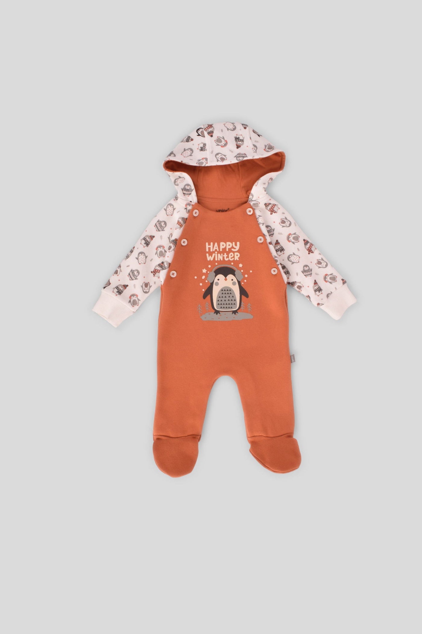 Hooded Printed Jumpsuit - Junior Egypt