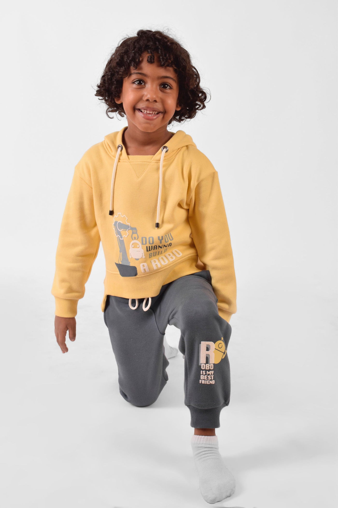 Hooded Printed Pajama Set - Junior Egypt