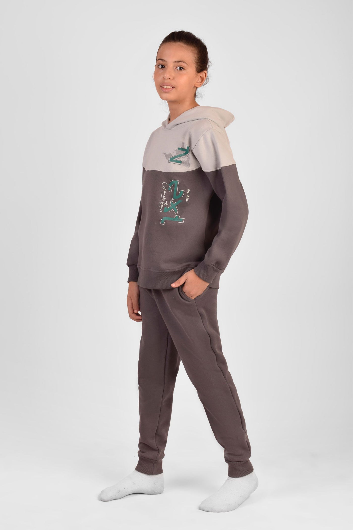 Hooded Printed Pajama Set - Junior Egypt