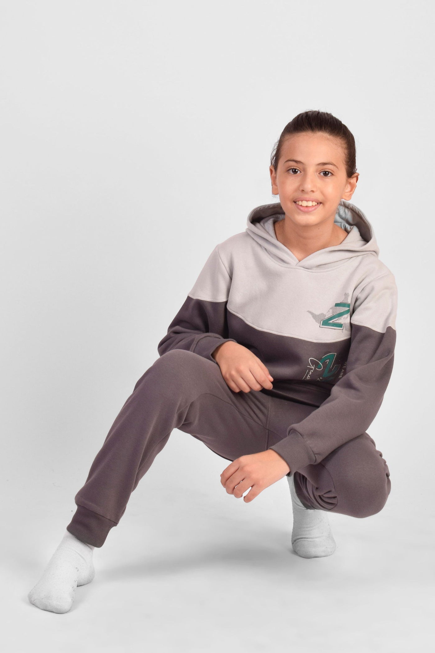 Hooded Printed Pajama Set - Junior Egypt