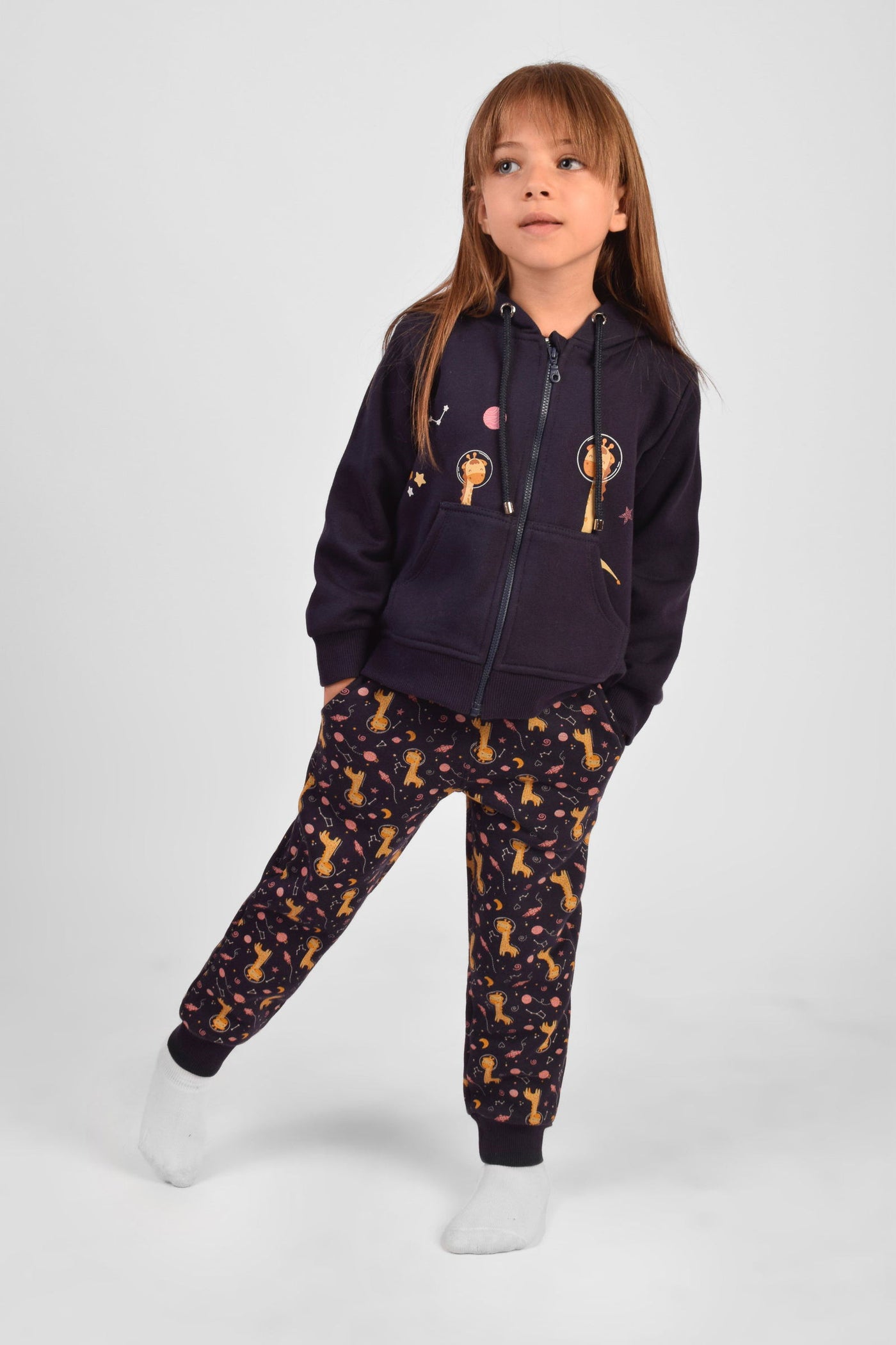 Hooded Printed Pajama Set - Junior Egypt