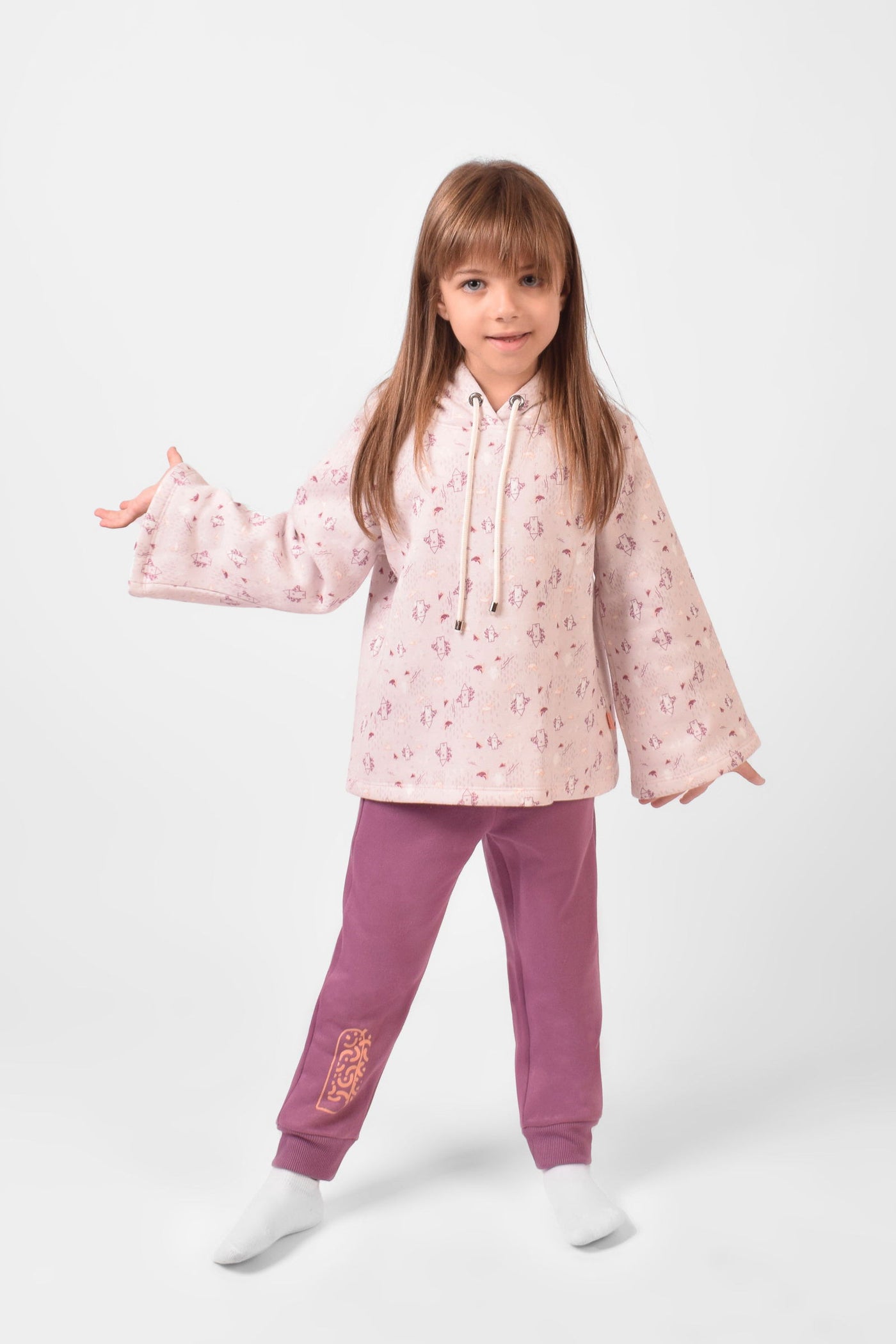 Hooded Printed Pajama Set - Junior Egypt